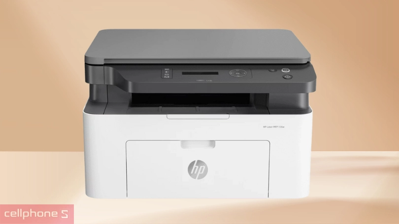 Thiết kế, khả năng kết nối của máy in HP Laser MFP 136W đa chức năng 4ZB86A