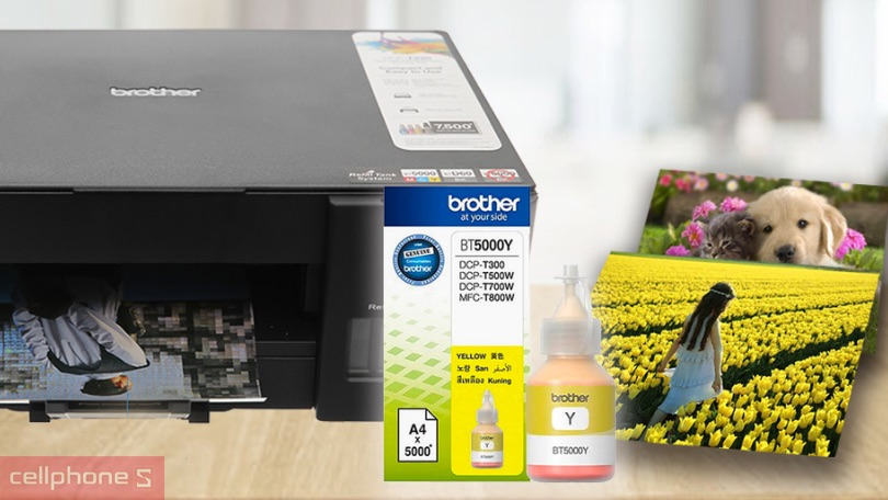 Mực in phun Brother BT5000Y - Tiết kiệm chi phí, đảm bảo chất lượng bản in