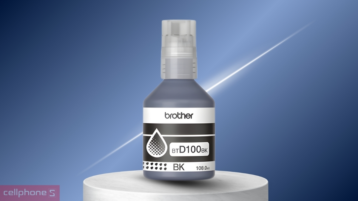 Mực in Brother BTD100BK có thể in lên đến 7.500 trang