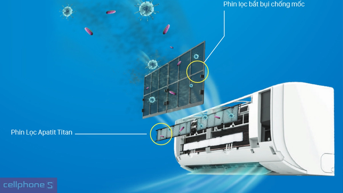 Phin lọc Apatit Titan máy lạnh Daikin 1.5HP FTF35XAV1V/RF35XAV1V