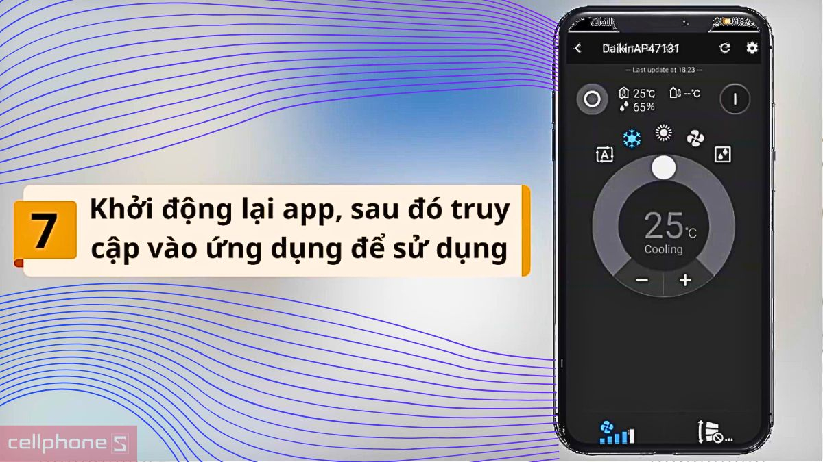 Hướng dẫn kết nối máy lạnh Daikin Inverter 3 HP (FTKF71ZVMV/RKF71ZVMV) với điện thoại qua app