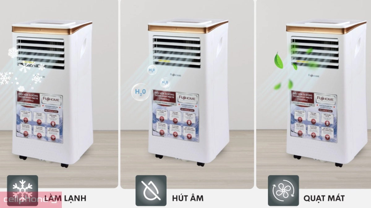 Các tính năng của điều hòa di động Fujihome PAC10