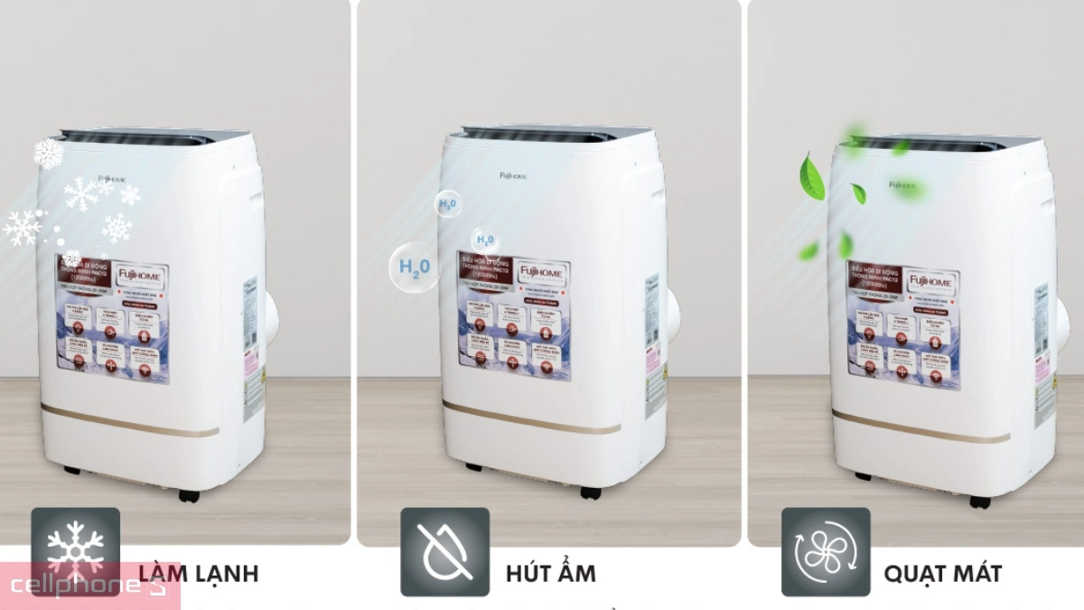 Chức năng điều hòa di động Fujihome PAC12