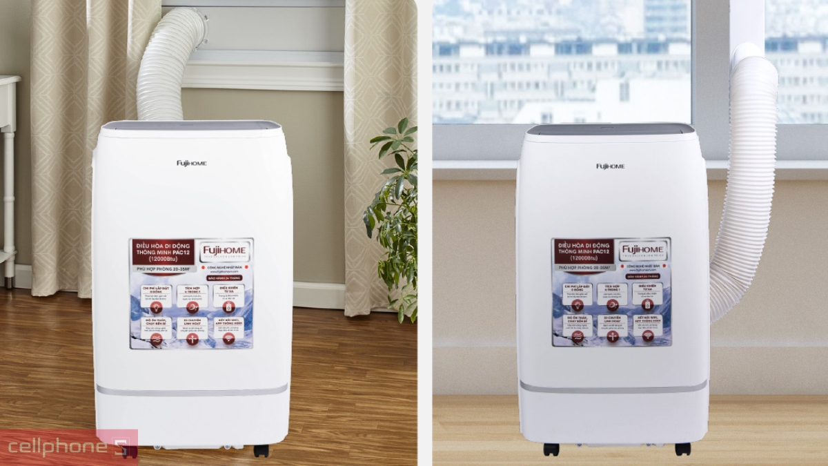 Cảnh báo đầy bình điều hòa di động Fujihome PAC12