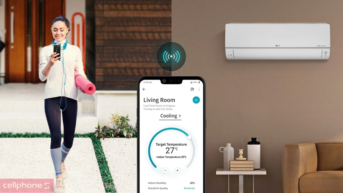 Làm lạnh nhanh với máy lạnh LG Inverter 1.5HP IEC12G1