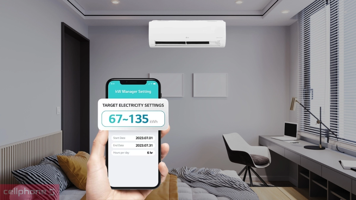 Giải pháp kW Manager trên máy lạnh LG Inverter 2.5 HP IEC24M2