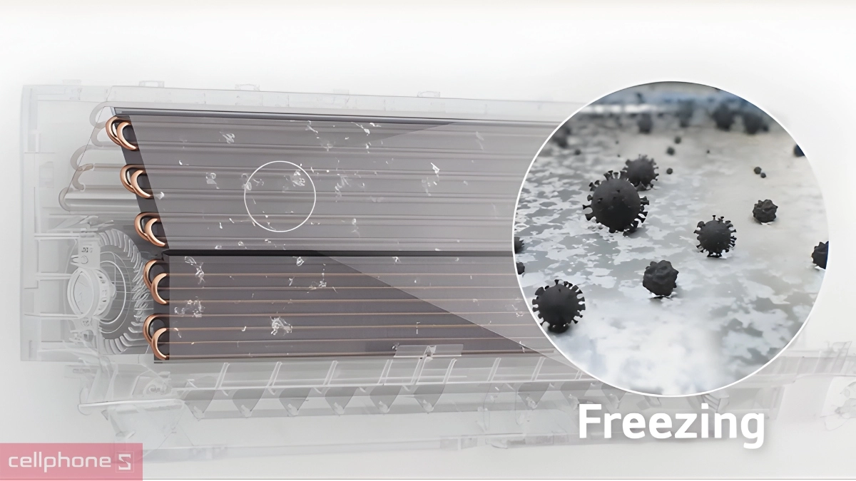 Chế độ Freeze Cleaning của máy lạnh LG Inverter 2.5 HP IEC24M2