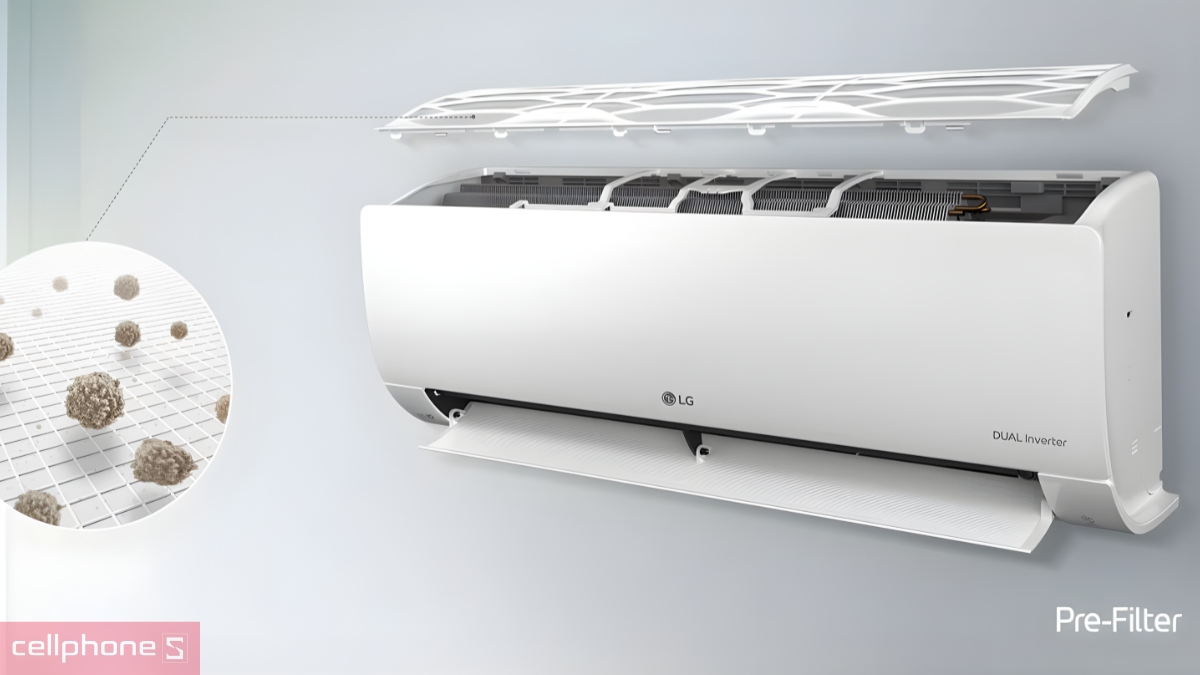 Hệ thống lọc PM 2.5 trên máy lạnh LG Inverter 2.5 HP IEC24M2