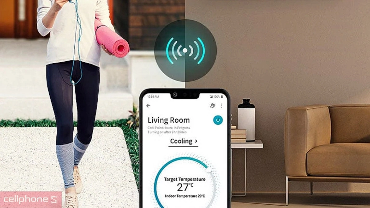 Kết nối với ứng dụng LG ThinQ với máy lạnh LG Inverter 2.0 HP IEC18M2