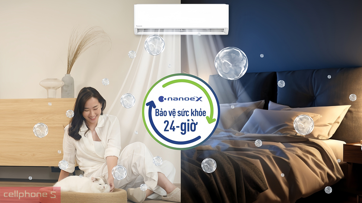 Công nghệ Nanoe-G máy lạnh Panasonic Inverter 1.5 HP CU/CS-U12BKH-8