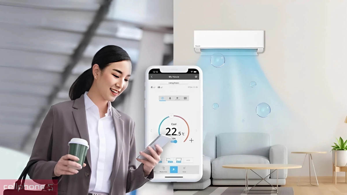 Quản trị thông minh máy lạnh Panasonic Inverter 1.5 HP CU/CS-XU12ZKH-8