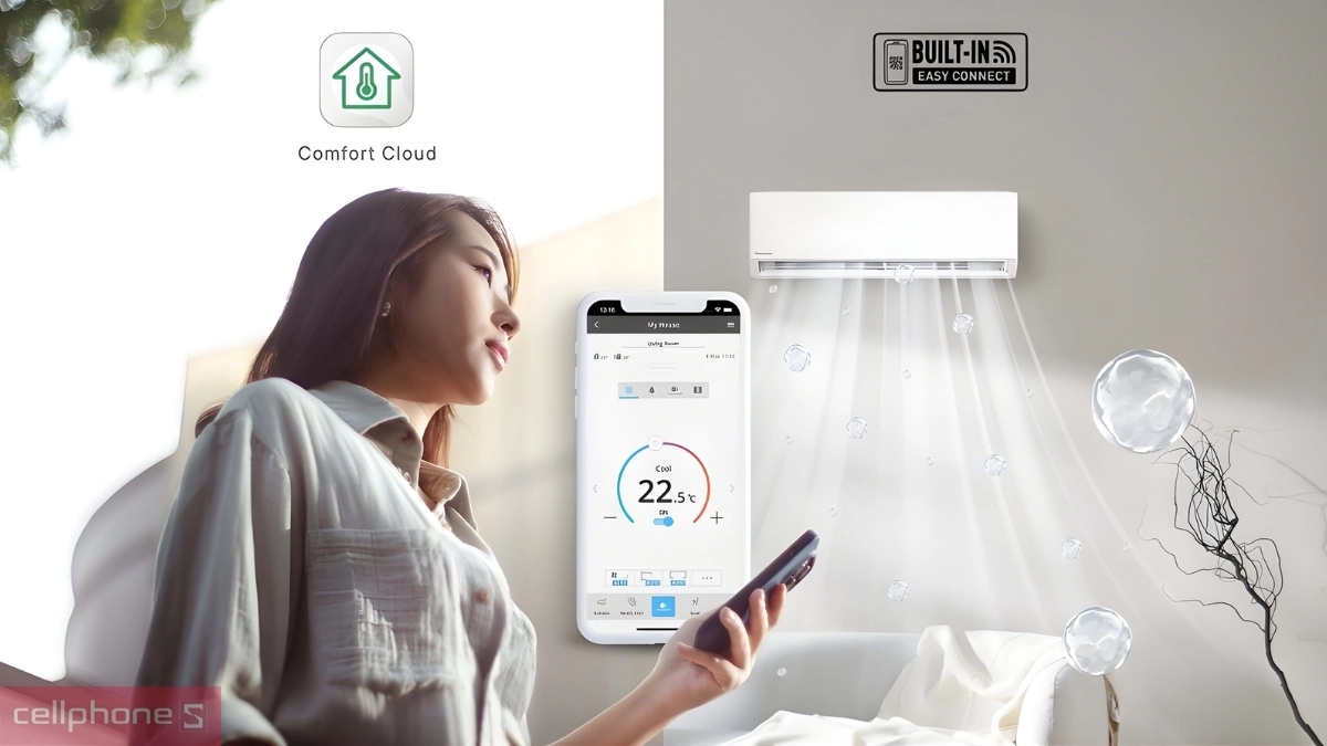 Quản lý thiết bị từ xa máy lạnh Panasonic Inverter 1 HP CU/CS-U9BKH-8