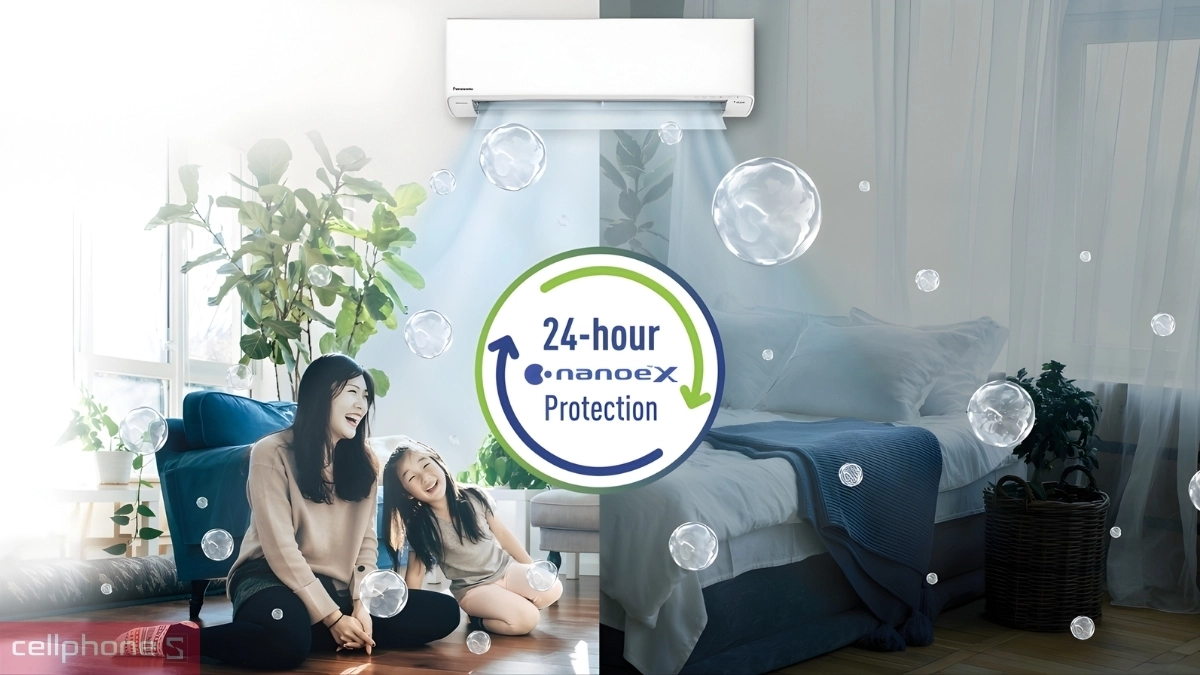Công nghệ nanoe™ X trên máy lạnh Panasonic Inverter 1 HP CU/CS-U9ZKH-8