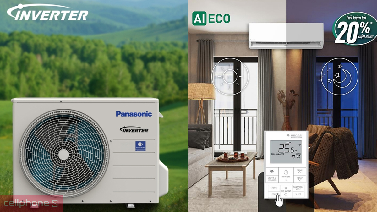 Chế độ ECO A.I của máy lạnh Panasonic Inverter 2.5 HP CU/CS-XU24BKH-8