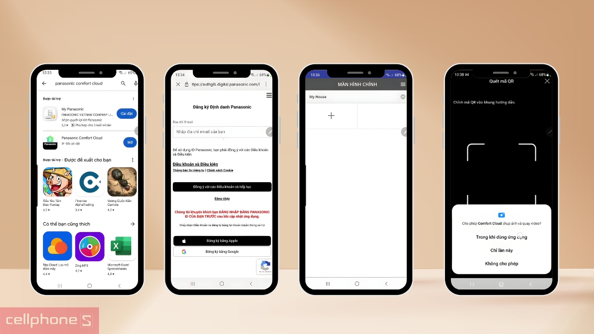 Hướng dẫn kết nối app với máy lạnh Panasonic Inverter 2.5HP CU/CS-YZ24BKH-8