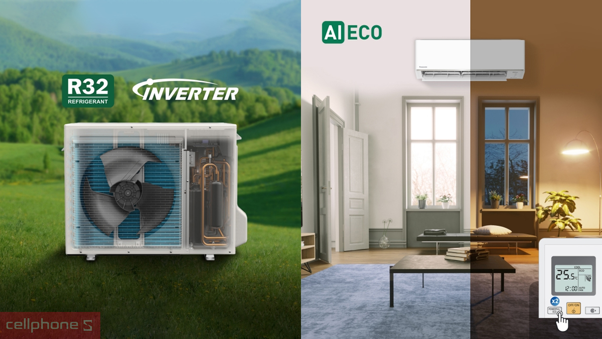 công nghệ Inverter máy lạnh Panasonic Inverter 2 HP CU/CS-RU18AKH-8