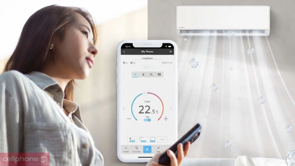 Theo dõi máy lạnh Panasonic Inverter 2.0 HP CU/CS-U18BKH-8 qua Panasonic Comfort Cloud