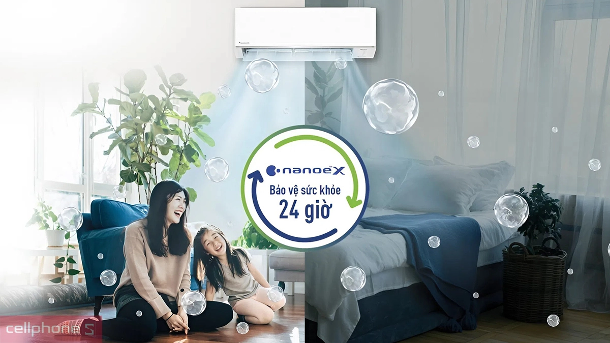 Công nghệ nanoe™ X máy lạnh Panasonic Inverter 1.5HP CU/CS-RU12AKH-8