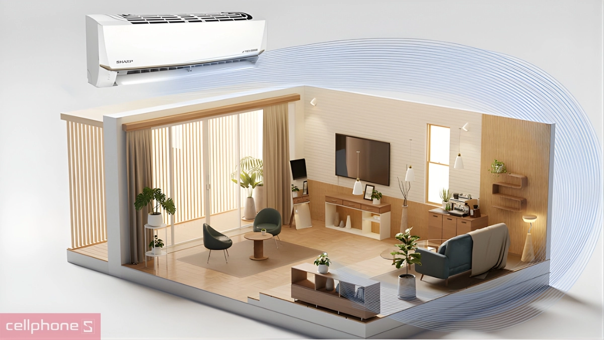 AH-X13CEWC được trang bị chức năng đảo gió