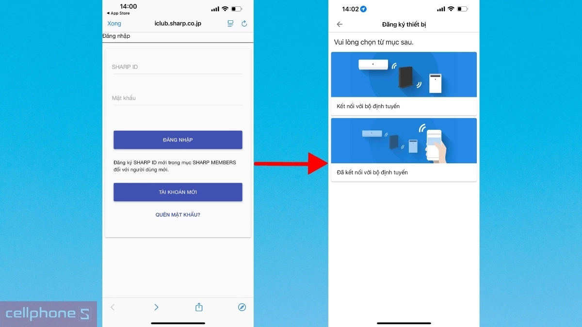 Hướng dẫn kết nối với máy lạnh Sharp Inverter 1.5HP AH-XP13CHW 