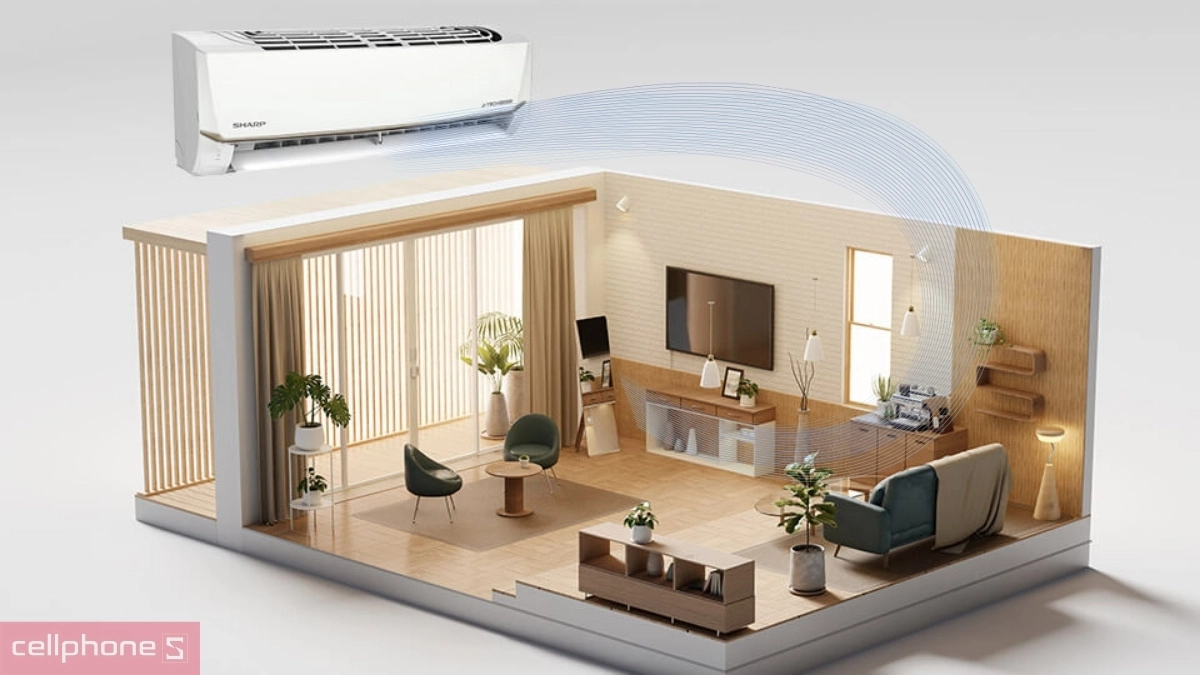 Coanda hỗ trợ phân bổ hơi lạnh đồng đều