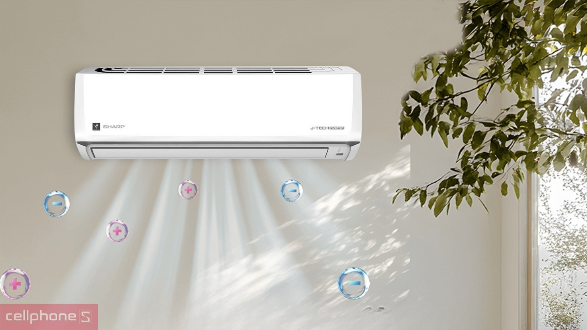 Công nghệ khử khuẩn máy lạnh Sharp Inverter 2 HP AH-XP18CSWA