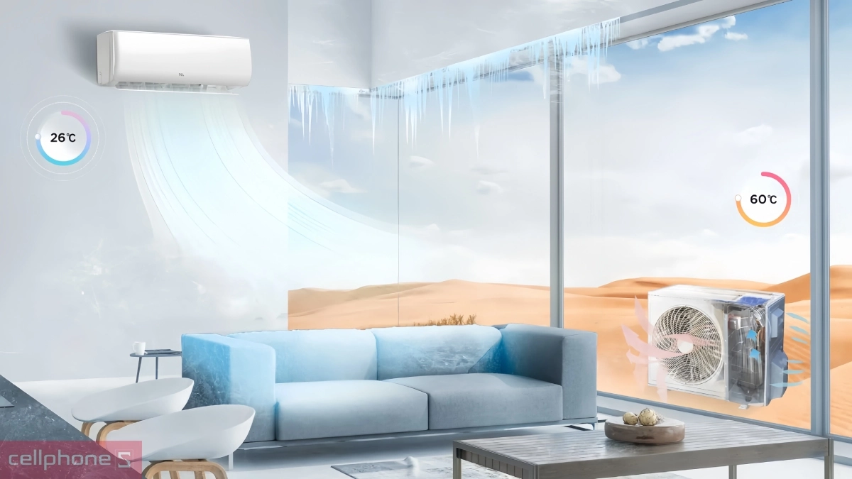 Công nghê làm mát máy lạnh TCL Inverter 1 HP TEP-10CSD/F1I
