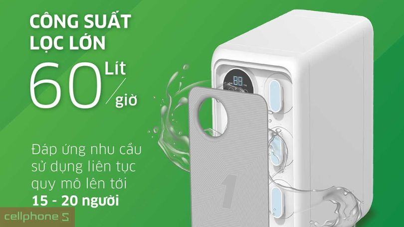 Máy lọc nước Kangaroo Hydrogen KG400HU - Nhỏ gọn, lọc công suất cao