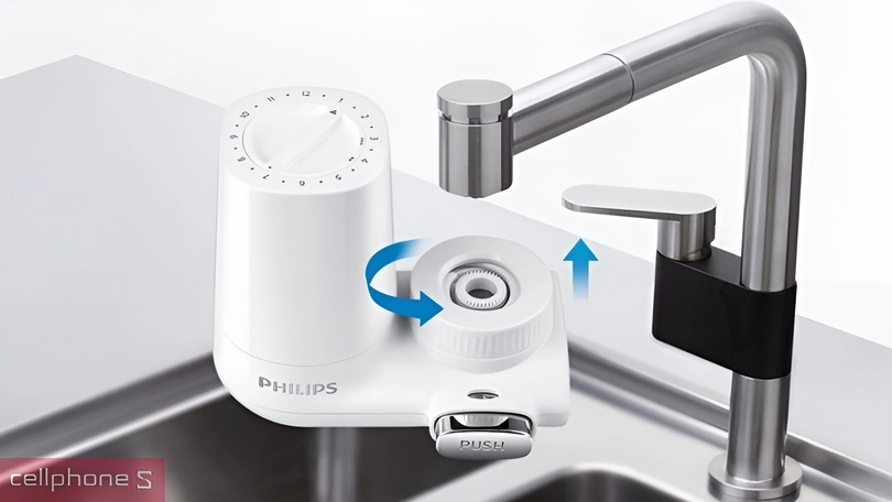 Bộ lọc nước tại vòi Philips AWP3753/98 – Công suất mạnh mẽ và công nghệ lọc tiên tiến