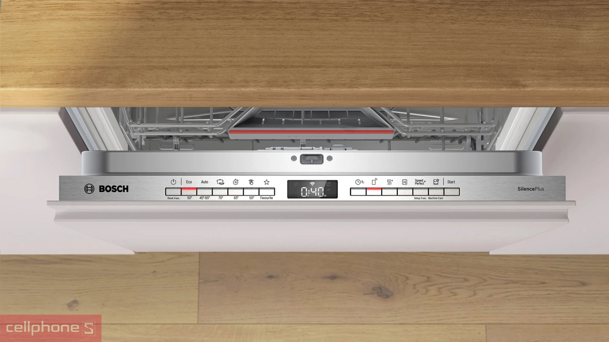 Khả năng vận hành êm ái của Máy rửa bát âm tủ Bosch 14 bộ Series 4 (SMV4HCX19E)