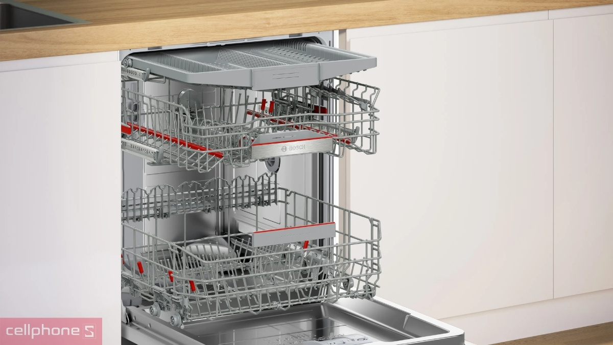 Khoang máy rửa bát bán âm Bosch 14 bộ series 6 SMI6ZCS16E