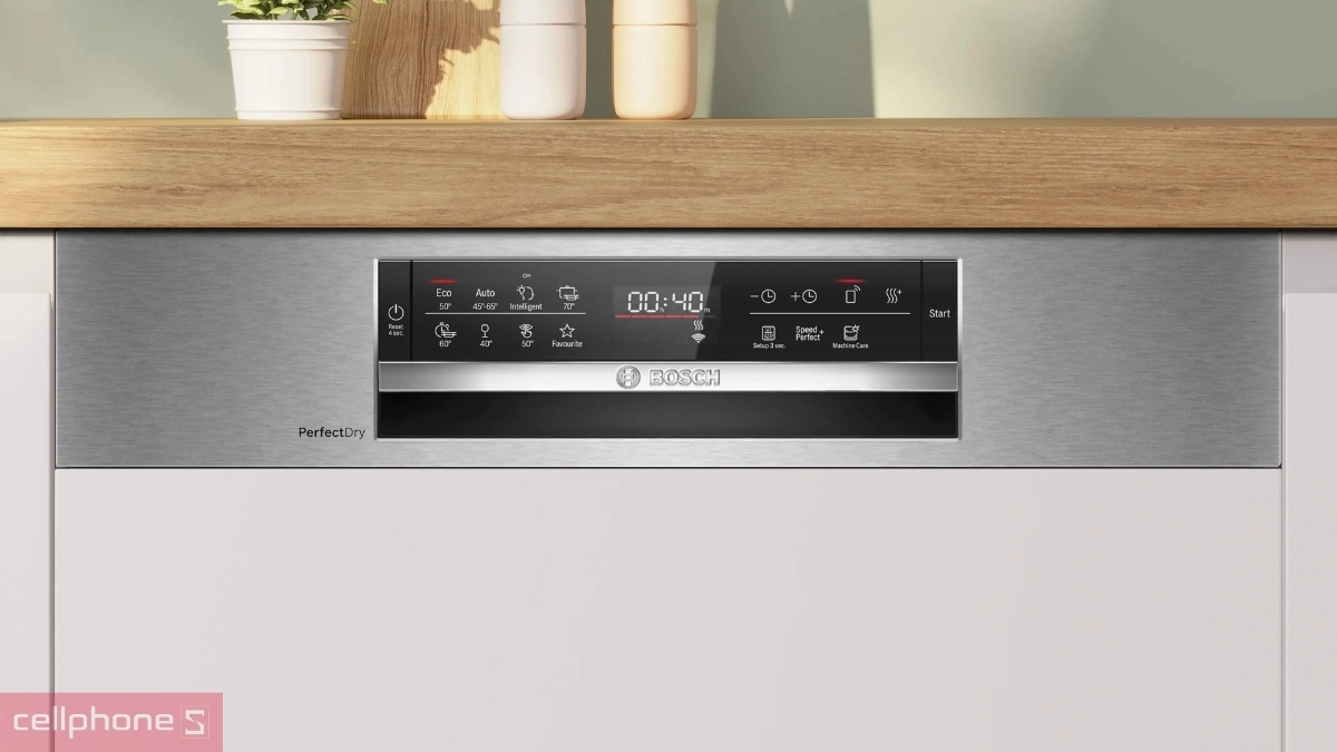 Chương trình rửa của máy rửa bát bán âm Bosch 14 bộ series 6 SMI6ZCS16E