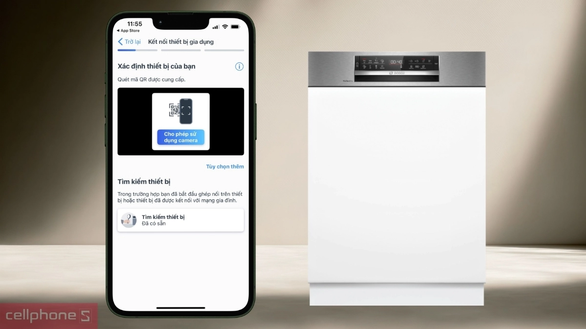 Điều khiển máy rửa bát bán âm Bosch 14 bộ series 6 SMI6ZCS16E