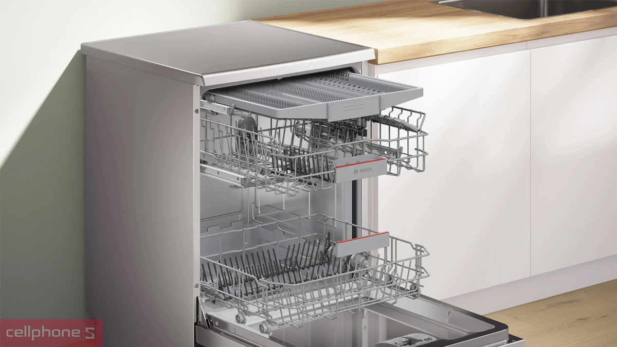 Sức chứa 13 bộ của Máy rửa bát độc lập Bosch 13 bộ đồ ăn châu Âu Series 4 (SMS4EVI04E)