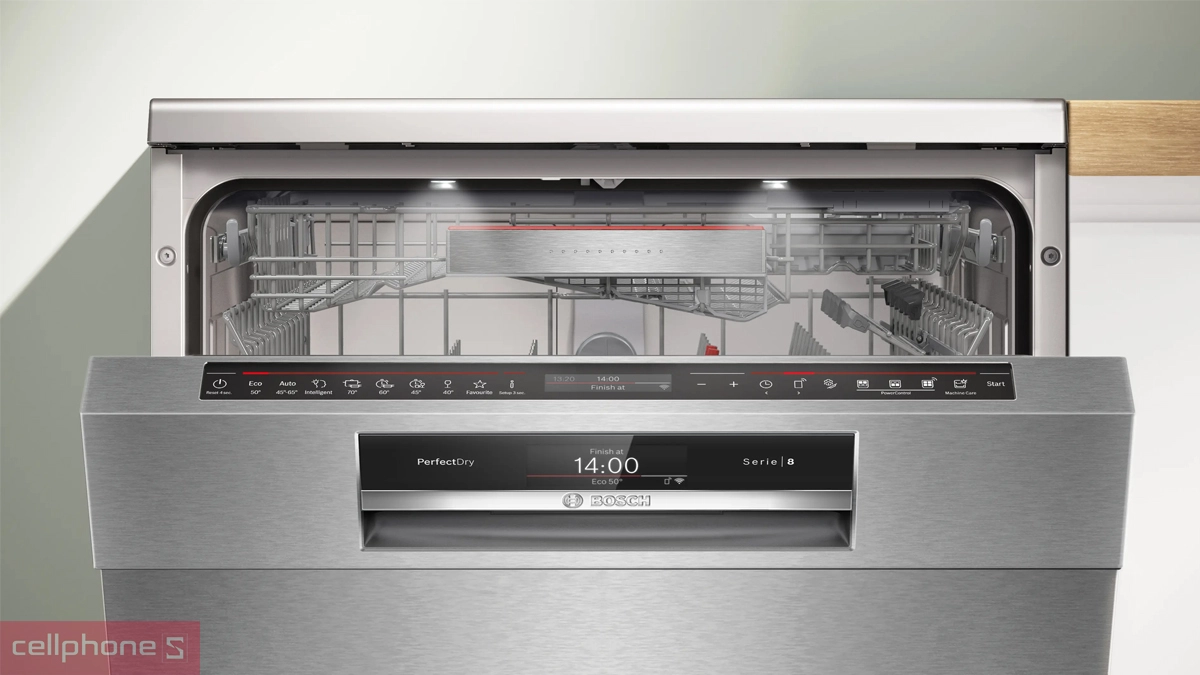 Công nghệ sấy Zeolith trên Máy rửa bát độc lập Bosch 14 bộ Series 8 (SMS8YDS83T)