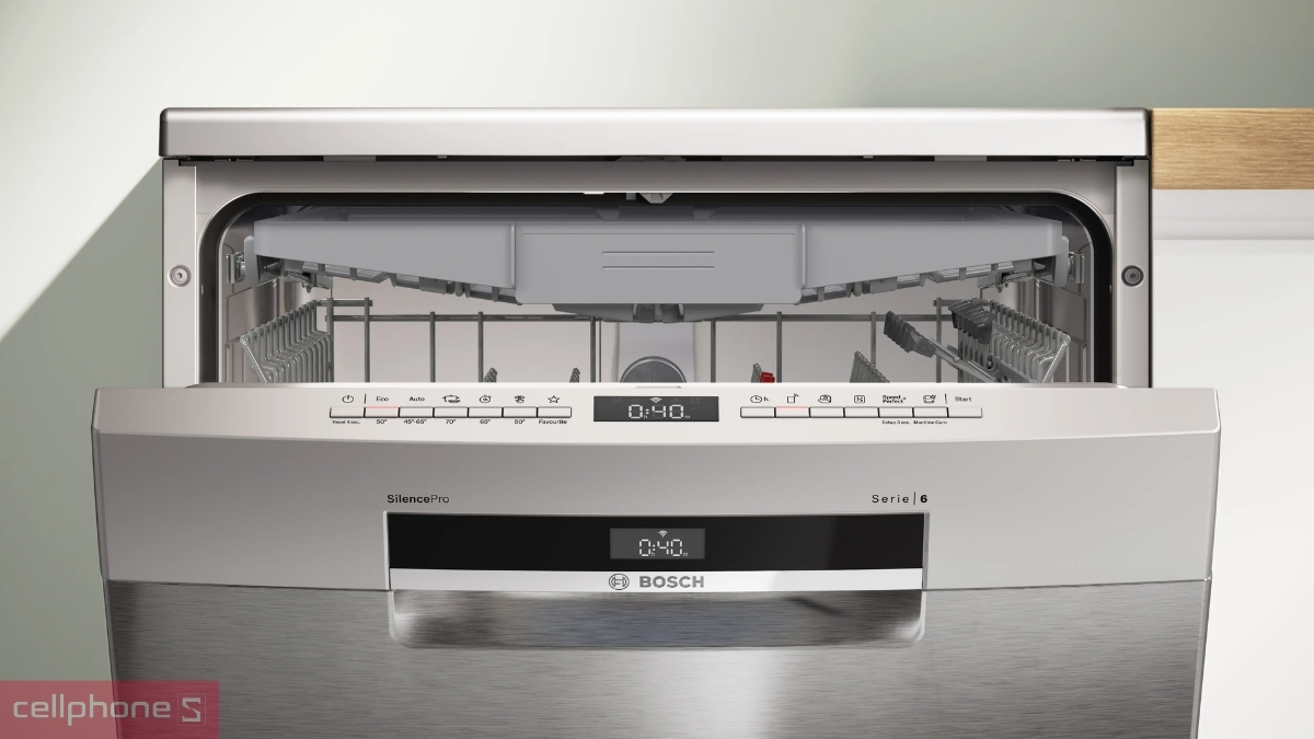 Tính năng sấy hé cửa của máy rửa bát độc lập BoschSMS6ECI11E