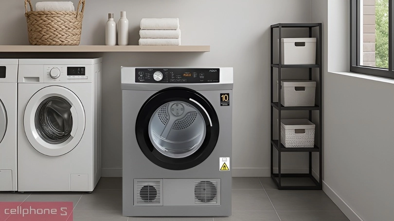 Chương trình sấy trên máy sấy thông hơi Aqua 8kg AQH-V800H.SS