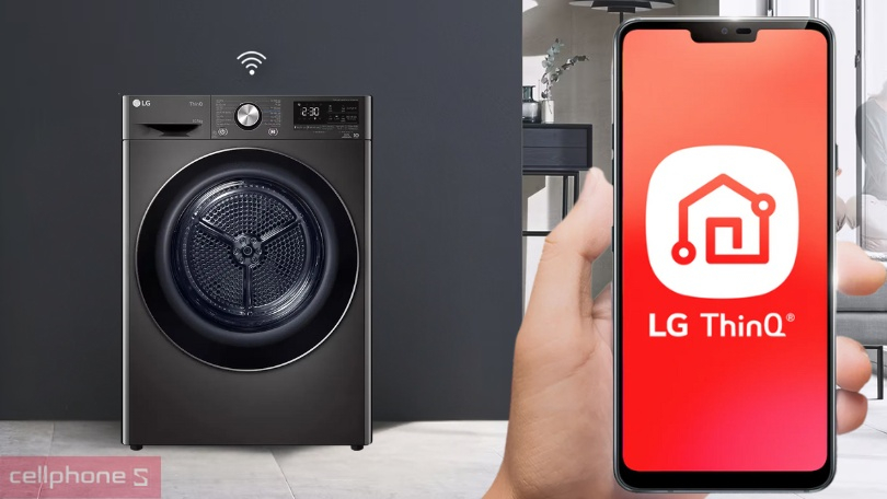 Hướng dẫn kết nối máy sấy LG Inverter bơm nhiệt 10.5kg DVHP50B với smartphone