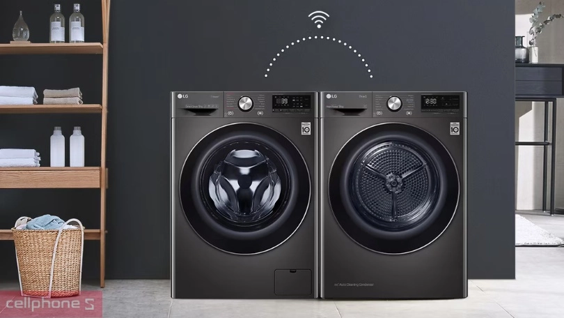 Hướng dẫn kết nối máy sấy LG Inverter bơm nhiệt 10.5kg DVHP50B với máy giặt