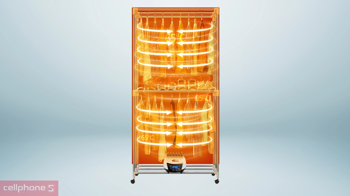 Công nghệ sấy tủ sấy quần áo Lumias LCD-01