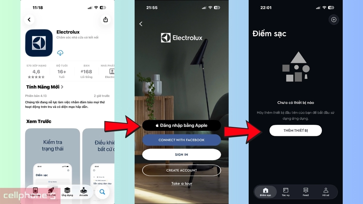 Hướng dẫn kết nối app máy sấy bơm nhiệt Electrolux 9kg EDH903R7WC