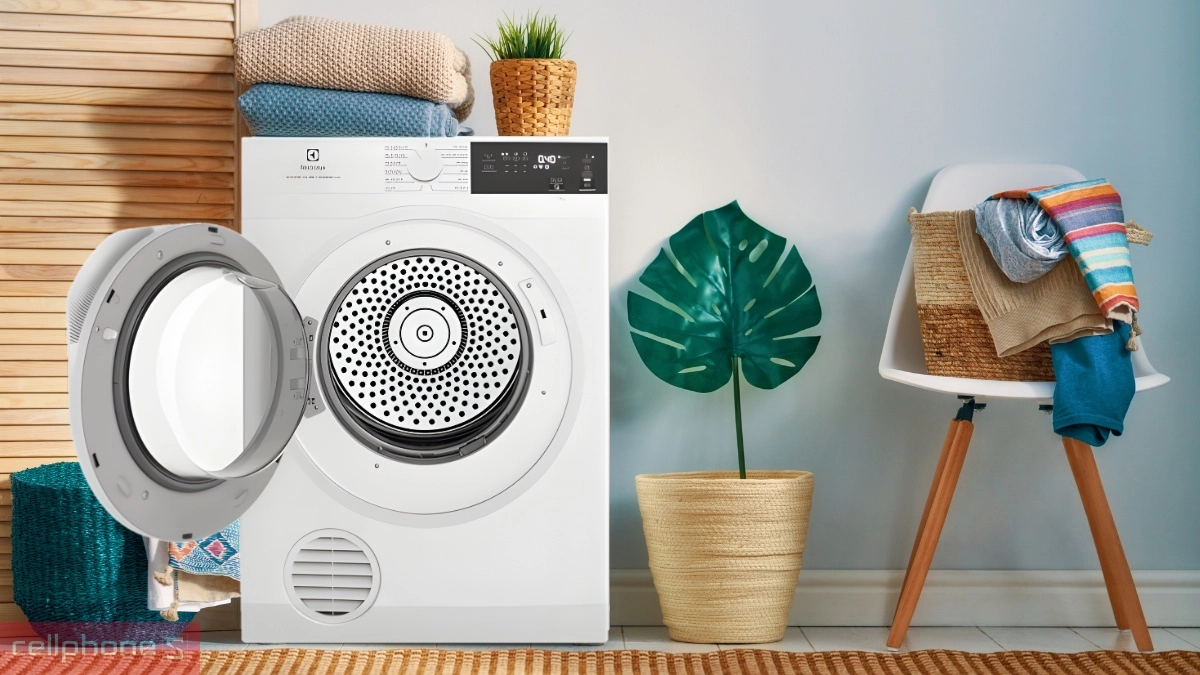 Sức mạnh sấy khô máy sấy thông hơi Electrolux 8kg EDV804H3WC