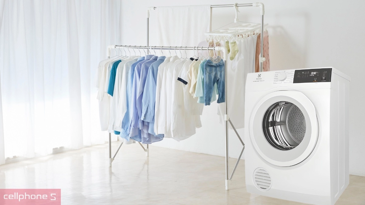 Kiểu dáng máy sấy thông hơi Electrolux 8kg EDV804H3WC