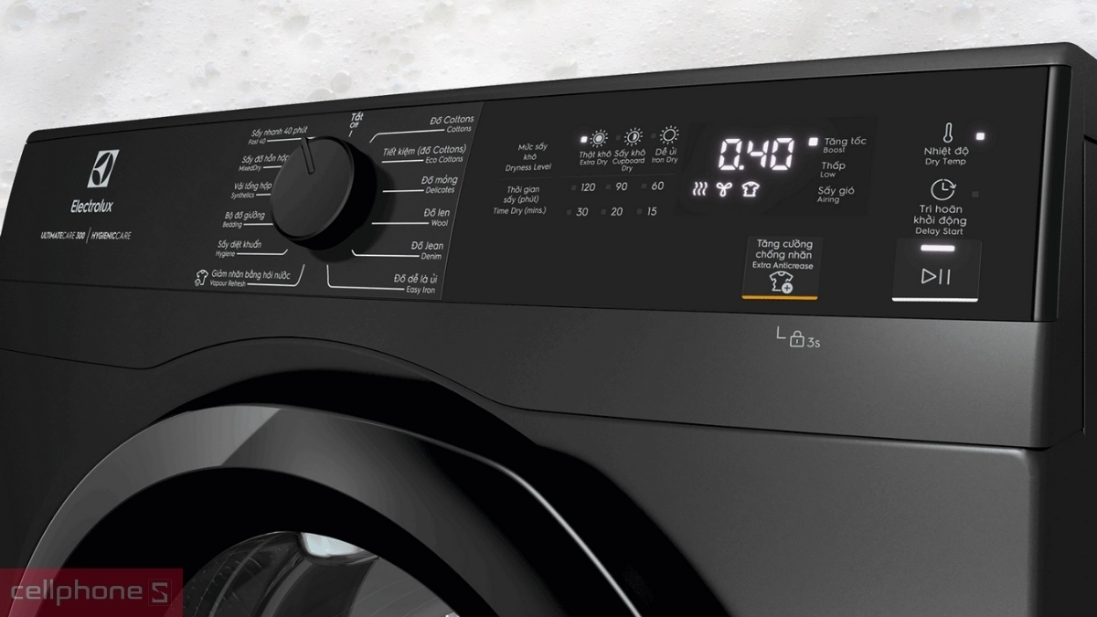 Chương trình máy sấy thông hơi Electrolux 9kg EDS904N3SC