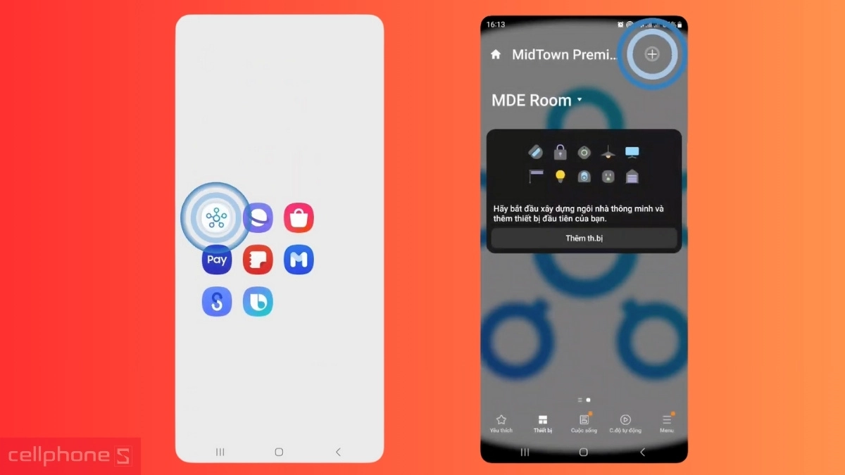 Cài đặt app máy sấy Samsung bơm nhiệt 9kg DV90T6240LB/SV