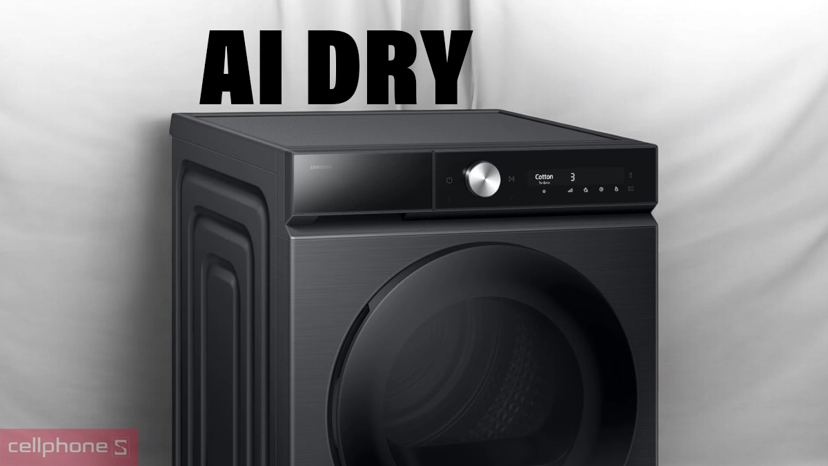 Khả năng điều chỉnh thông minh dựa theo tình trạng quần áo của máy sấy Samsung bơm nhiệt 10kg (DV10BB9440GBSV)