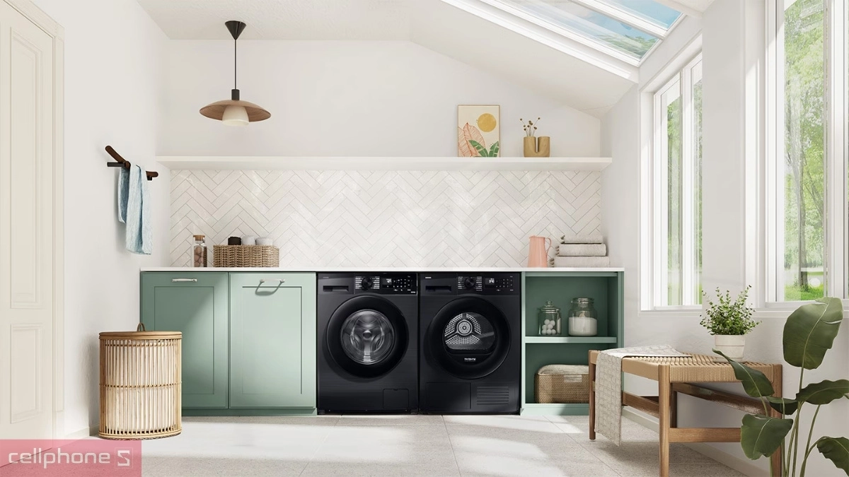 Cơ chế máy sấy Samsung bơm nhiệt 9kg DV90CGC2A0ABSV