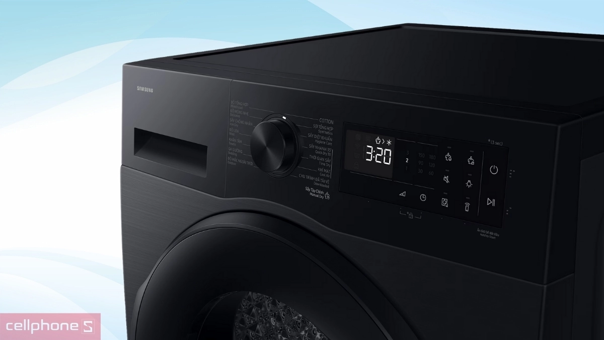 Thiết kế máy sấy Samsung bơm nhiệt 9kg DV90CGC2A0ABSV