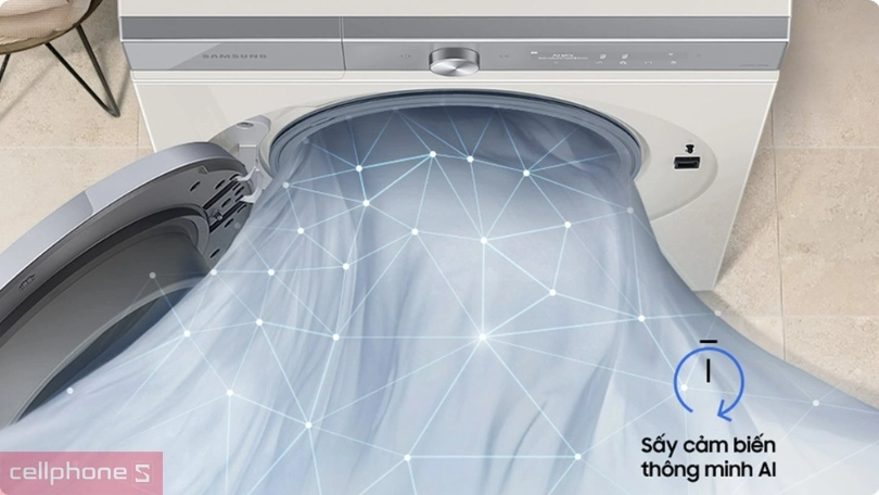 Công nghệ máy sấy Samsung bơm nhiệt Bespoke 9kg DV90BB9440GH/SV