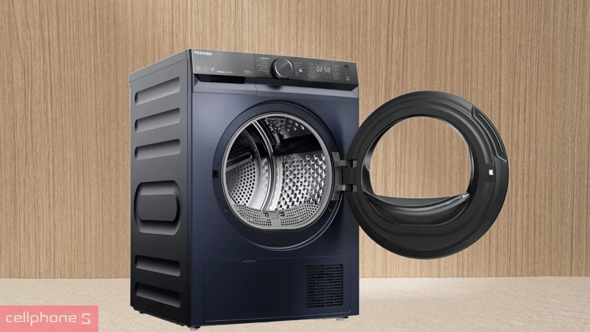 Dung tích, công nghệ vận hành hiện đại của máy sấy Toshiba bơm nhiệt 10 kg (TD-BP110GHV(MG))